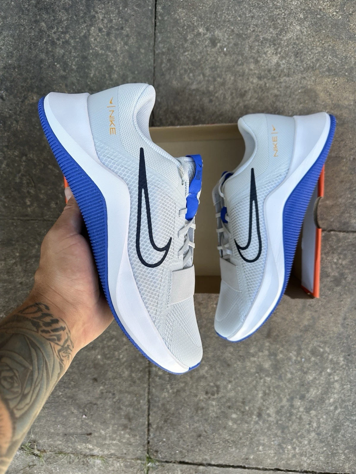 Nike MC Trainer 2 Mens Trainers Size UK 7.5 ‘Grey Blue' New In No Lid Box