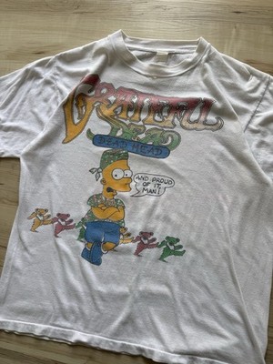 Vintage Grateful Dead Bart Simpson 1990 Dead Head  Save The Earth  Tee Size L/XL