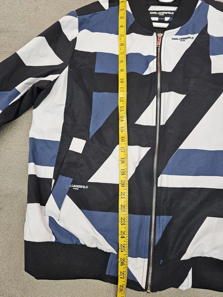 Karl Lagerfeld 男式拼色轰炸机夹克 XL 多款 — 第 3/4 张图片