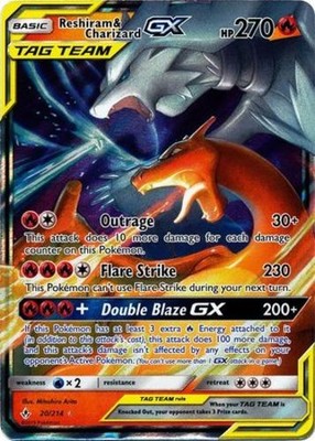 Damaged Reshiram & Charizard Tag Team GX - 20/214 - Ultra Rare