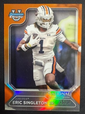 2025 NSCC Eric Singleton Jr #FB-3 Bowman Chrome University Orange /25 AUBURN