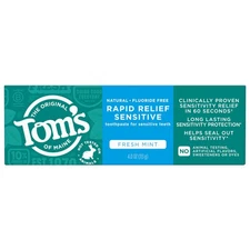 Fluoride-Free Sensitive Toothpaste for Rapid Relief, Fresh Mint, 4 oz.