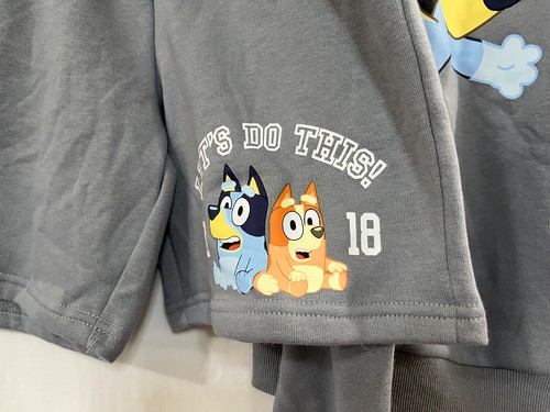 Disney Bluey Sweathirts Short set Boys size M,L Gray 2 piece New - Picture 4 of 4