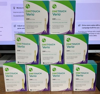 One Touch Verio~900 Test Strips~Exp~1/27~11/27~$135~($15/Per 100!)~FR SHIP