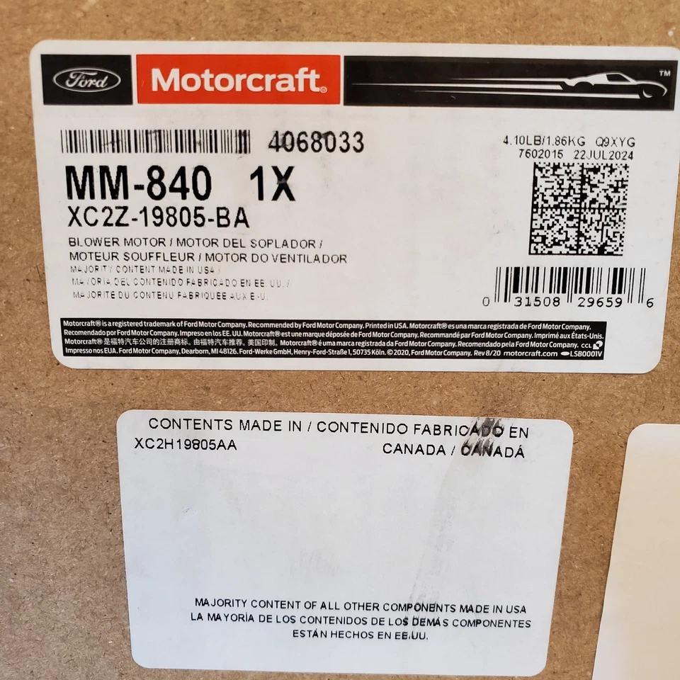 Nuevo motor soplador OEM Ford Serie E Econoline Super Duty XC2Z-19805-BA  Foto 3 de 3