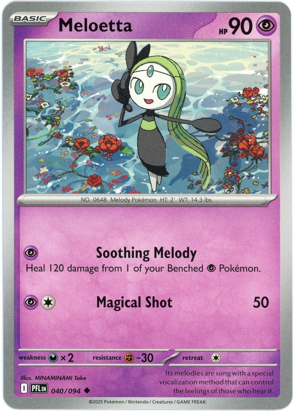 Meloetta 040/094 - ME02 Phantasmal Flames PFL - Pokemon - NM/M English