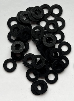 M5 schwarze Fiberscheiben - 11,2 mm O/D x 5,5 mm I/D x 1 mm Thk - verschiedene Mengen