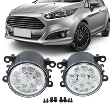For Ford Fiesta 2014-2018 Pair LED Front Bumper Fog Light Lamp W/Bulb Left Right