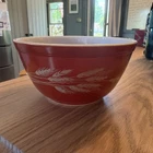 Vintage Pyrex Autumn Harvest Wheat Mixing Bowl #402 - 1.5 qt. Burnt Orange Color