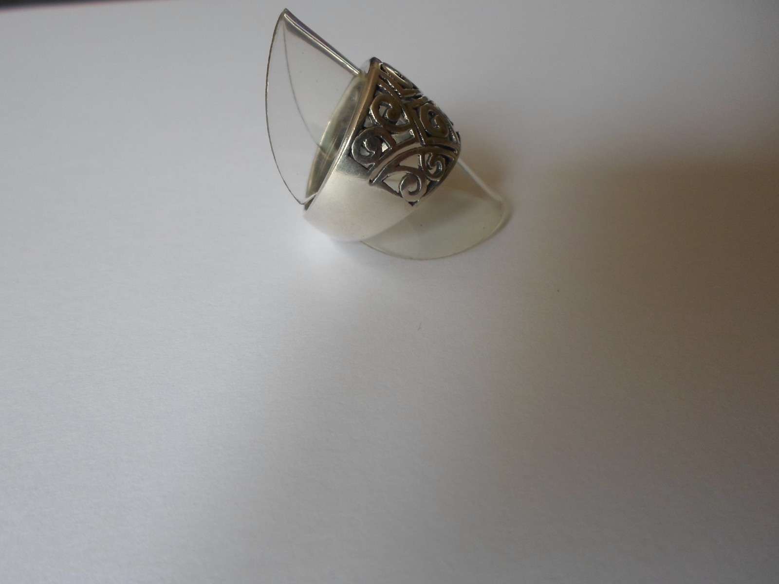 solid silver ring, openwork dome, size 57 - image 7