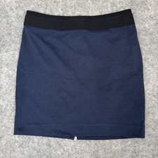 BCBGMaxazria Womens Small Bandage Pencil Skirt Stretch Full Zipper Blue