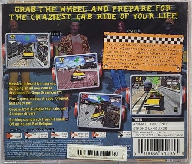 Vintage 2000 Sega Dreamcast Crazy Taxi All Stars Game Factory Sealed No Cracks!! - Image 2 of 4