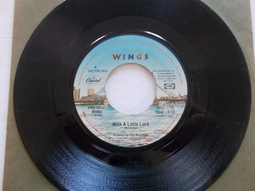 Beatles Paul Mccartney-1978 Capitol "With A Little Luck" Mono/Stereo Promo 45/NM