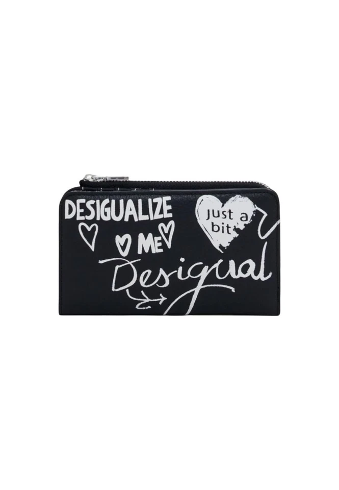 Desigual Accessori Donna Portafoglio Nero Unica Seshat Emma, 3 Scomparti, Portam - Immagine 2 di 2