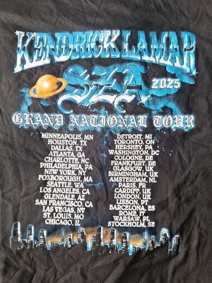 Kendrick Lamar SZA Shirt Mens Large Black 2025 Grand National Tour