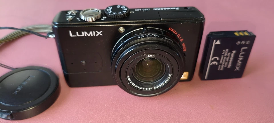 Panasonic Lumix DMC-LX2 10.2MP Digital Camera Black Tested Working, photo 3 of 5