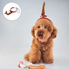 Dog Cat Christmas Reindeer Antlers Headband Adjustable Elk Pet Costume Accessory
