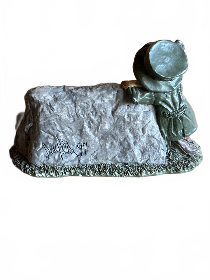 Encantadora placa de jardín de duende irlandés con proverbio Foto 2 de 4