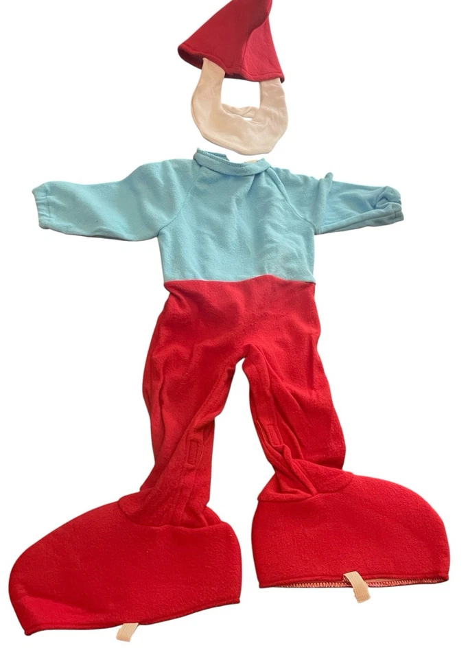 LOS PITUFOS Papá Pitufo Mameluco y Sombrero con Bigote Talla Recién Nacido 0-6 Meses Disfraz Foto 2 de 4