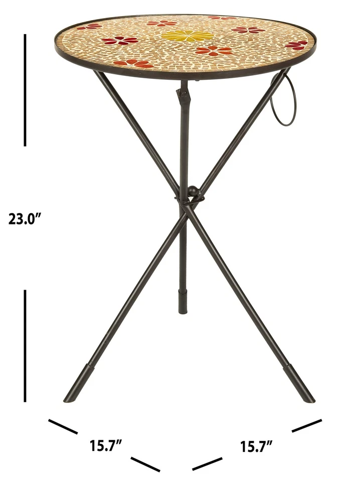 Mesa lateral dourada Home Collection Cymbeline - Imagem 3 de 4