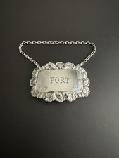 Solid Silver Rococo Style Port Decanter Wine Label A Chick & Sons London 1971