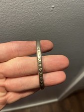 Sterling Silver Star Pattern 925 Cuff Bracele...