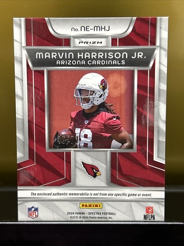 Marvin Harrison Jr. 2024 Panini Spectra RC Next Era /60 Rookie Patch Cardinals - Picture 2 of 3