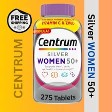 Centrum Silver Women 50+, 275 Tablets Multivitamin Multimineral Supplement