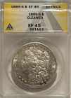 1889 S Morgan Silver Dollar ANACS XF Details Tougher Date Morgan