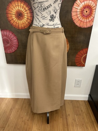 Gonna lunga con cintura vintage Worthington kaki accademia preppy nonna costiera 18 - Foto 2 di 6