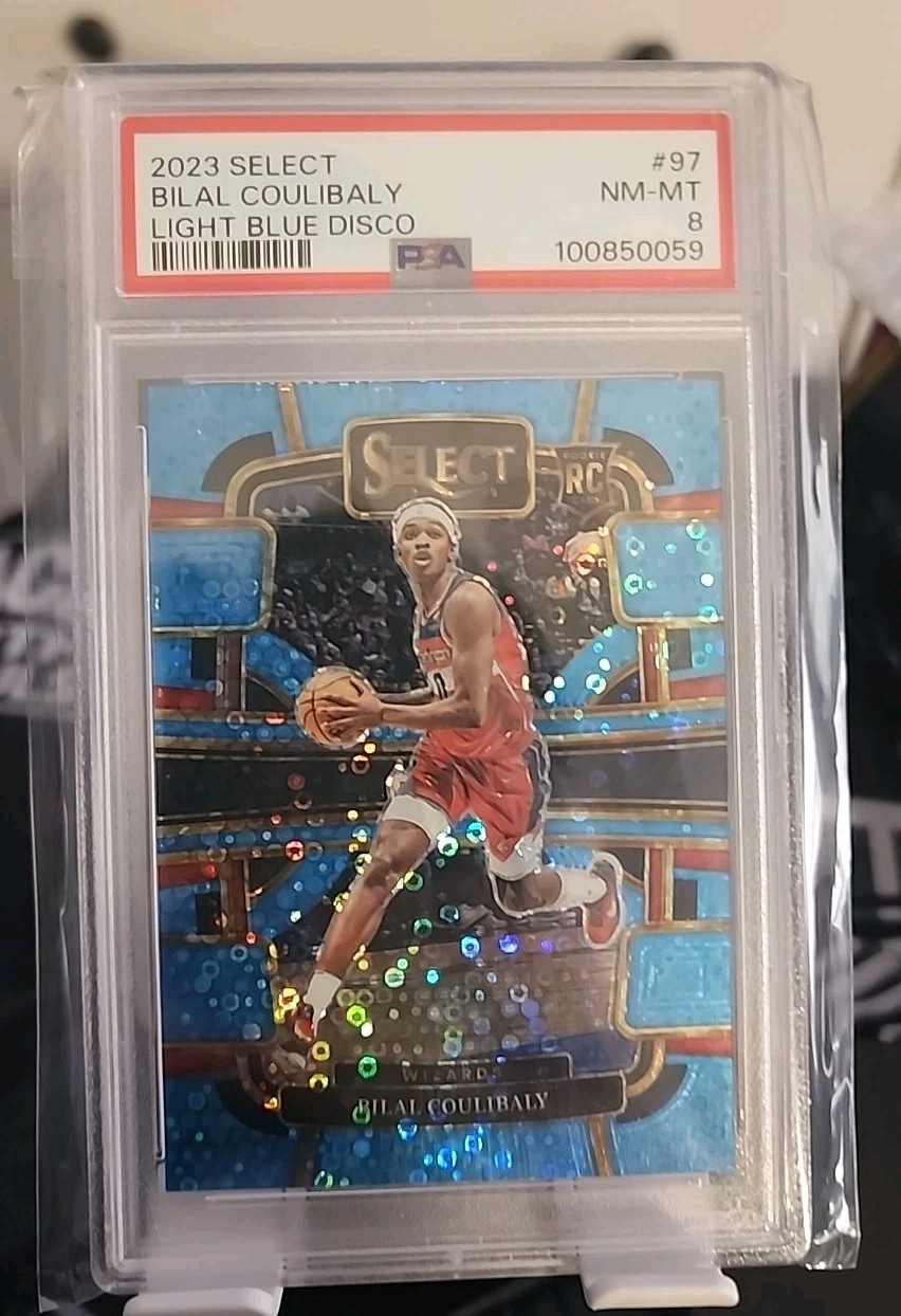 2023-24 Panini Select - Concourse Bilal Coulibaly #97 Light Blue Disco Prizm /99