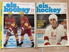 2 czasopisma magazyn hokej na lodzie 1986 marzec + grudzień dziennik specjalistyczny KEC DEG NHL