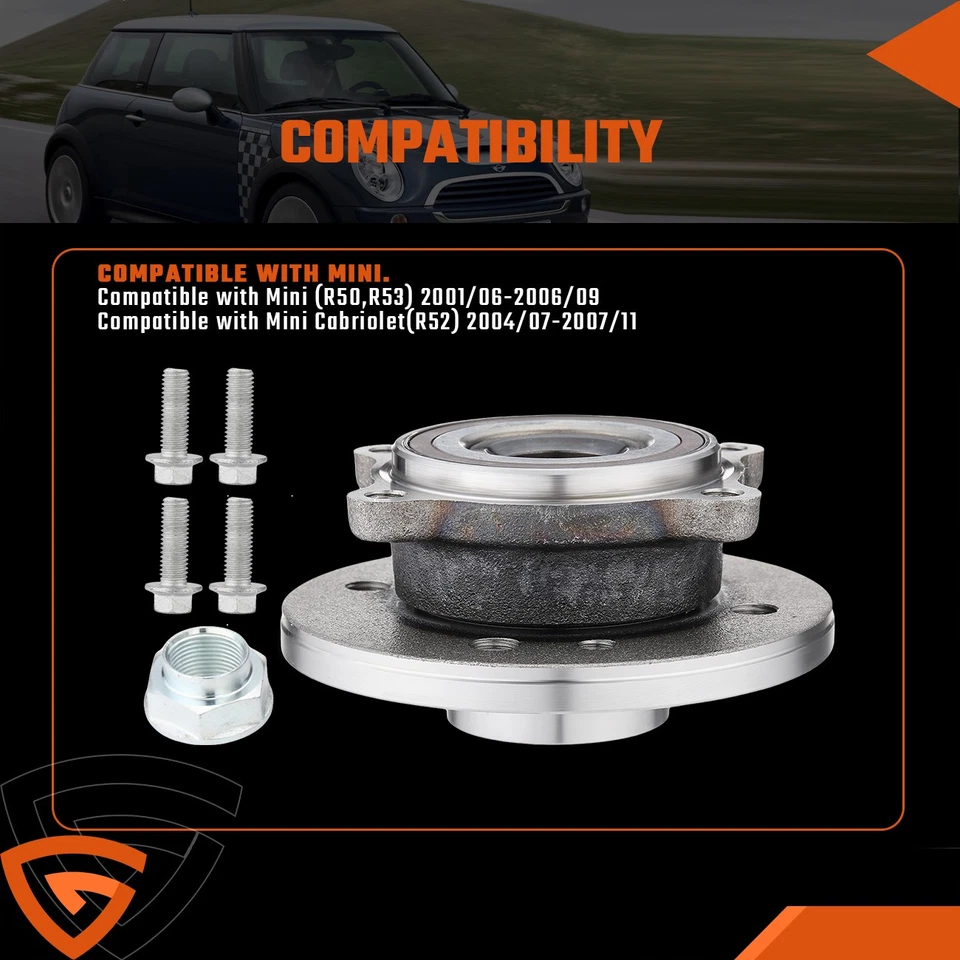 Mozzo ruota cuscinetto ruota anteriore per Mini R50 R53 R52 Cooper One Cabriolet 6776162 con ABS - Immagine 4 di 4