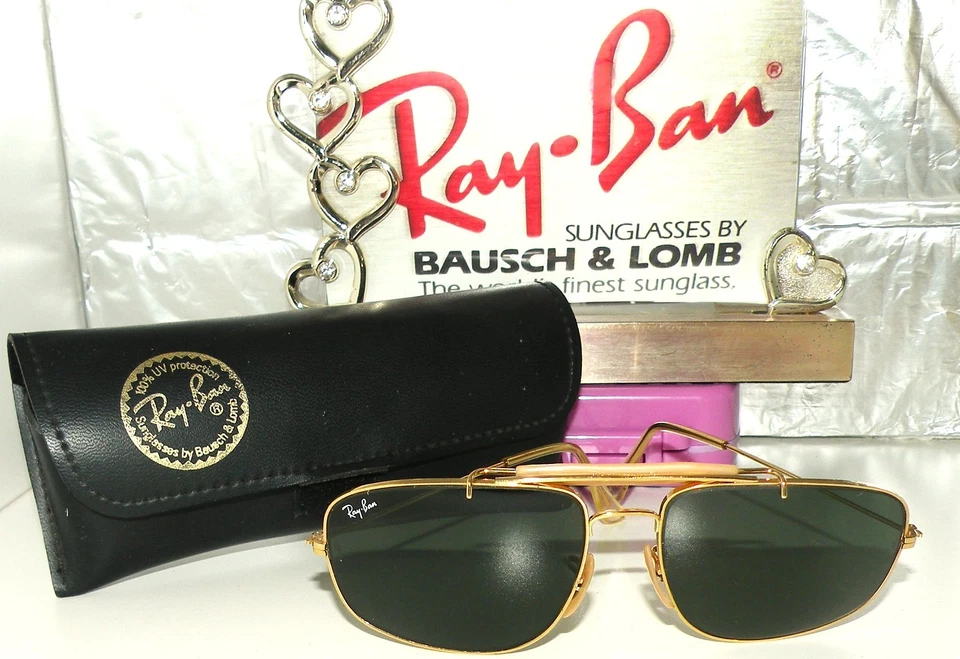 DE COLECCIÓN RAY BAN BAUSCH-LOMB W0964 PEQUEÑO OUTDOOR EXPLORADOR GAFAS DE SOL CAJA 10 AO RE Foto 2 de 4