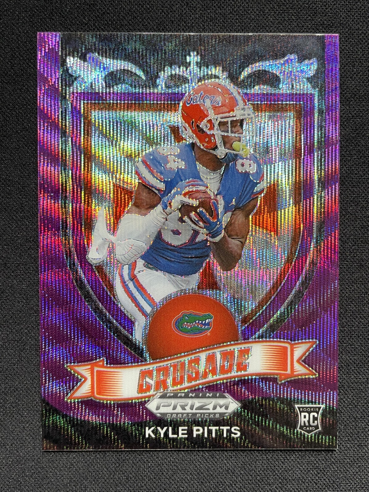 2021 Prizm Draft Picks Crusade Purple Wave - Kyle Pitts (RC) #167 Florida Gators
