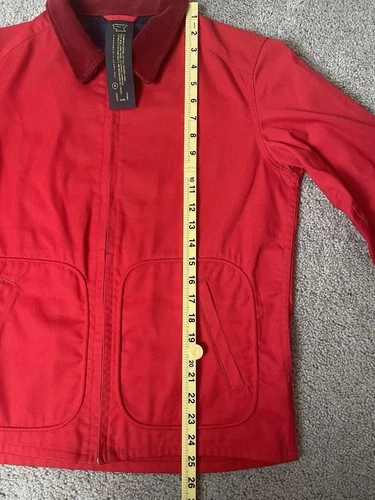 Brain Dead No Brainer Club Work Jacket Red Small Corduroy Collar Box Patches image 12