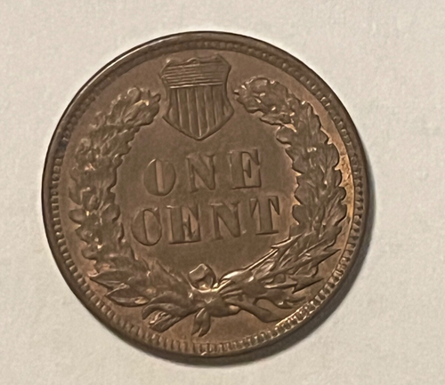 1906 Indian cent , choice uncirculated , Lustrous brown sime mint red remaining - Picture 7 of 8