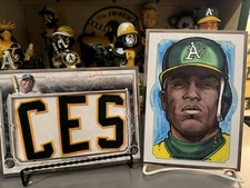 Yoenis Cespedes 1/1 - 2014 Topps Museum Collection Jumbo Jersey Nameplate “CES”