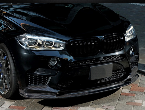 Carbon Fiber Front Bumper Lip Spoiler For BMW F85 X5M F86 X6M 3D SUV 2015-2019 - Picture 3 of 8