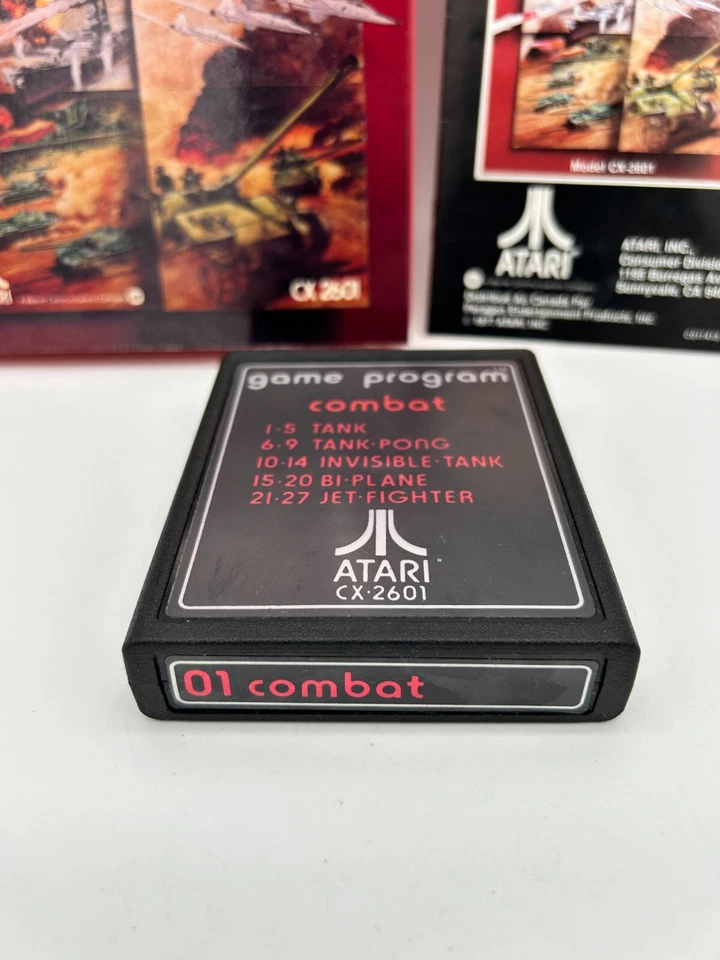 COMBAT Atari 2600 Complete CIB  Gatefold Variant Box Manual Authentic Tested - Image 3 of 4