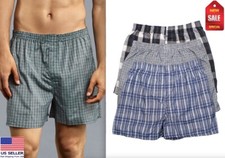 3 6 Pack Mens Power Boxer Shorts Underwear Trunk Briefs Lot NEW Plaid Checker