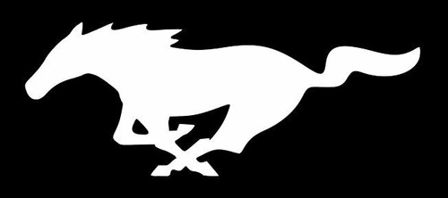 Mustang Horse Logo Vinyl Sticker Decal 4" 6" 8" 12" 16" 20" 24" Multiple Colors - Picture 3 of 9