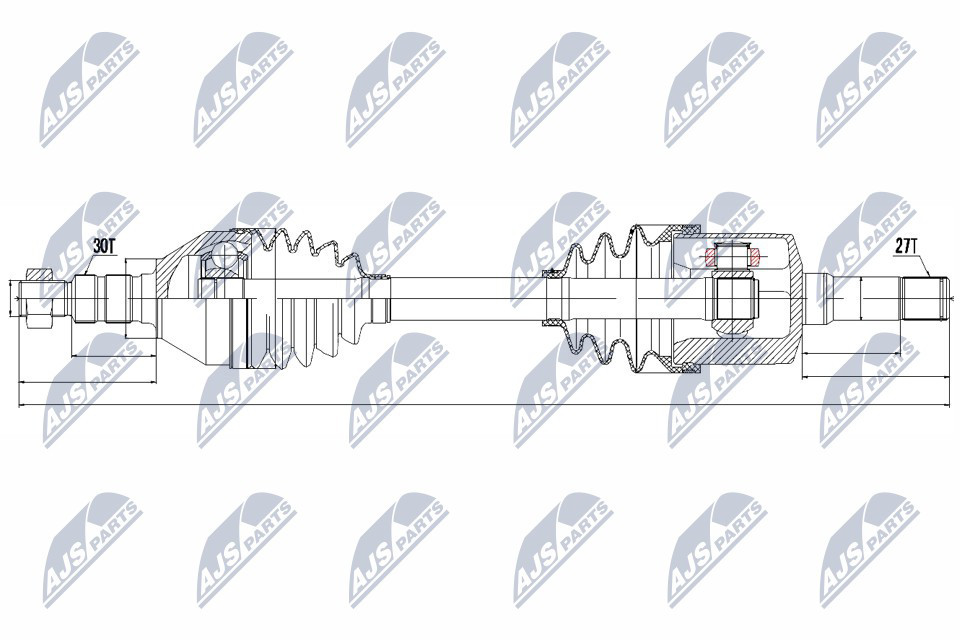NPW-PL-033 NTY Drive Shaft for OPEL,SAAB,VAUXHALL