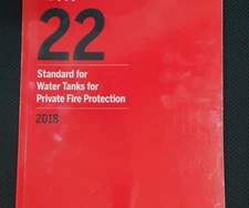 NFPA 22 Standard for Water Tanks for Private Fire Protection 2018 USA STOCK