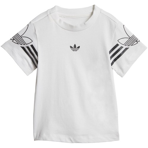 Adidas Infant & Toddler Originals Outline Tee Shorts Set White-Black DV2833 - Picture 2 of 5