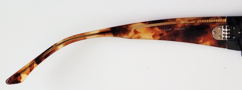 BLINDE 7011-2VR 56-18-130 EYEGLASSES FRAME W/CASE & CLOTH BROWN/TITANIUM JAPAN - Picture 8 of 10