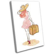 Fashion Girl Illustration SINGLE CANVAS WALL ART Picture Print