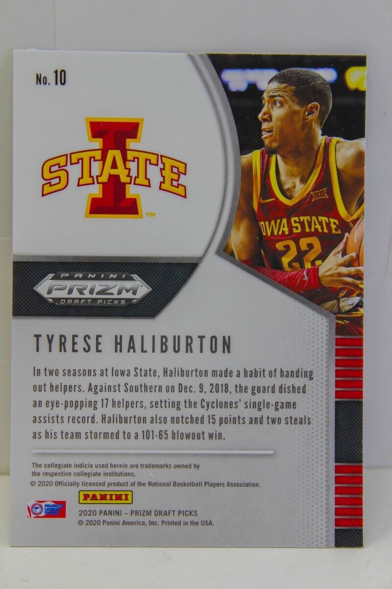 Tyrese Haliburton RC 2020 Prizm Draft Picks Rookie Card #10 Tyrese Haliburton RC 2020 Prizm Draft Picks Rookie Card #10