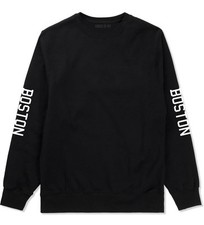 Boston Massachusetts Printed Sleeves Crewneck Sweatshirt