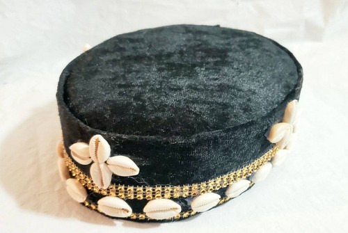 Black Traditional Igbo kufi Velvet Hat 
